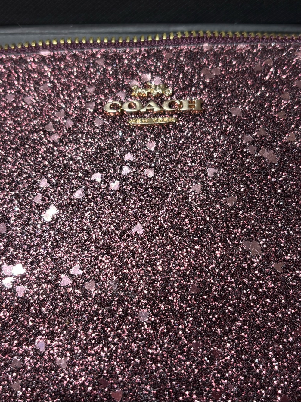 Coach Glitter Wristlet in Plum Sparkle - Picture 4 of 4